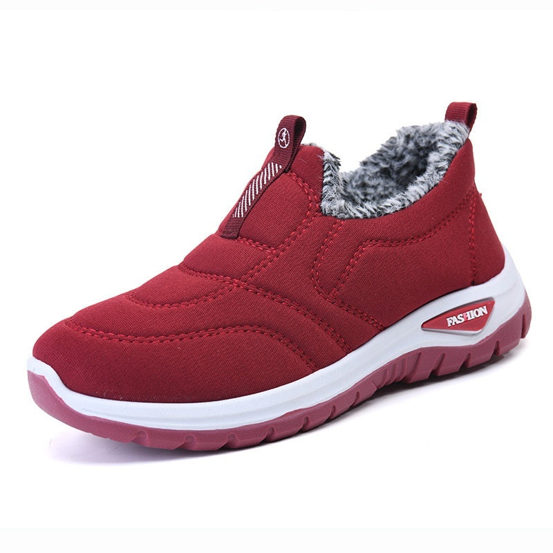 Female Fleece-lined Thickening Thermal Cotton Shoes - NJN NATURES