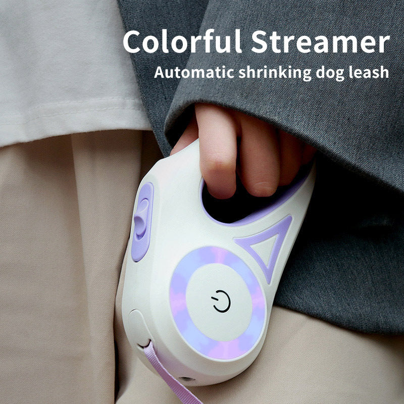 Dog Leash Retractable Leash And Dog Collar Spotlight Automatic Pet Dog Cat Traction Rope For Small Medium Dogs Pet Product - NJN NATURES