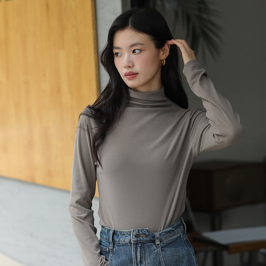 Women's Outer Casual Top Simple Mid-collar Sweater Inner Wear - NJN NATURES